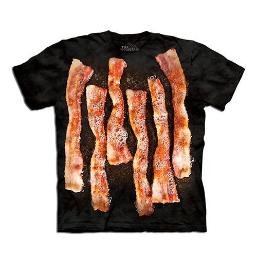 Sjov T-shirt med baconmotiv